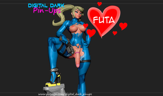 Samus Aran Futa - Digital Dark Pin-ups
