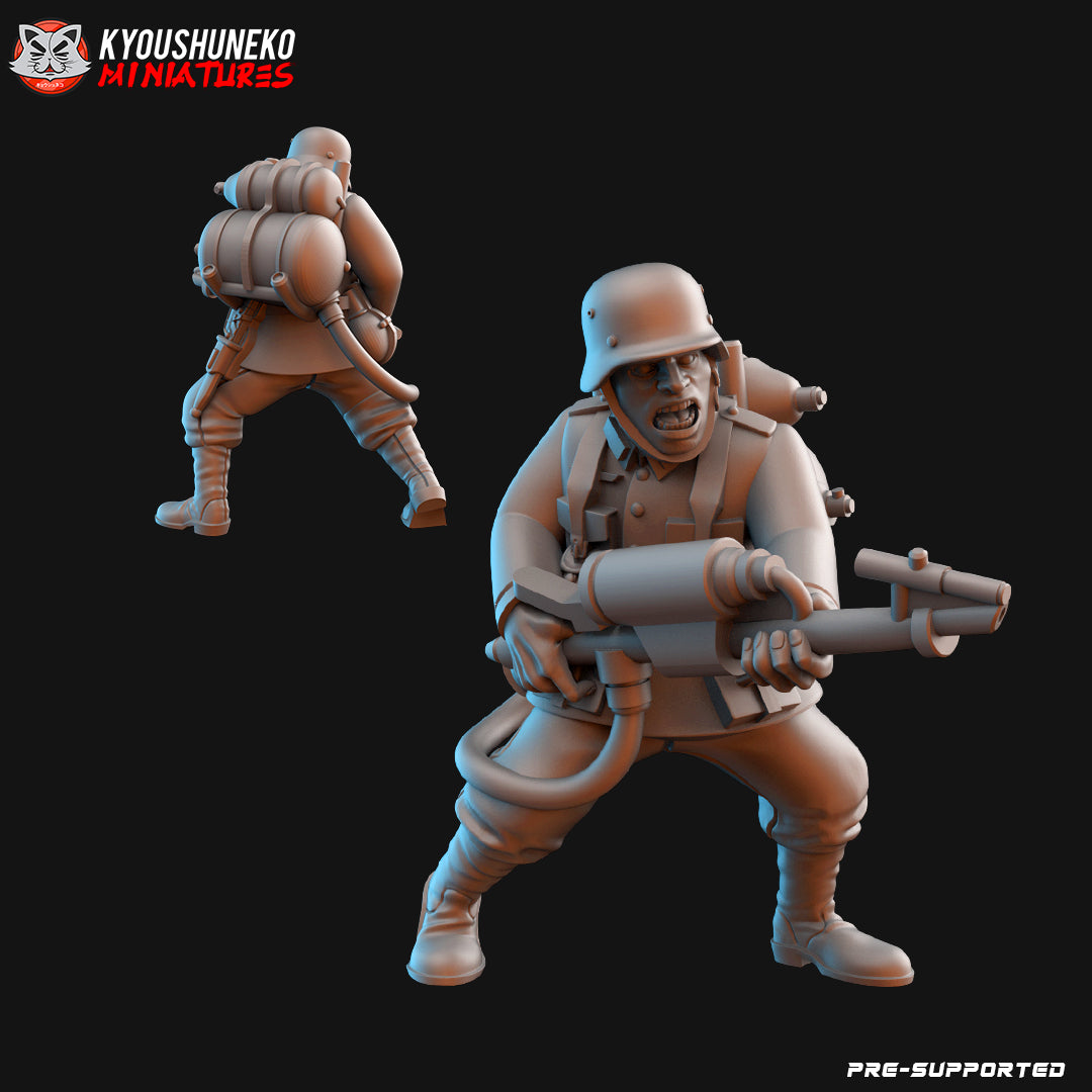German Flamethrower Unit ww2 - Kyoushuneko Miniatures