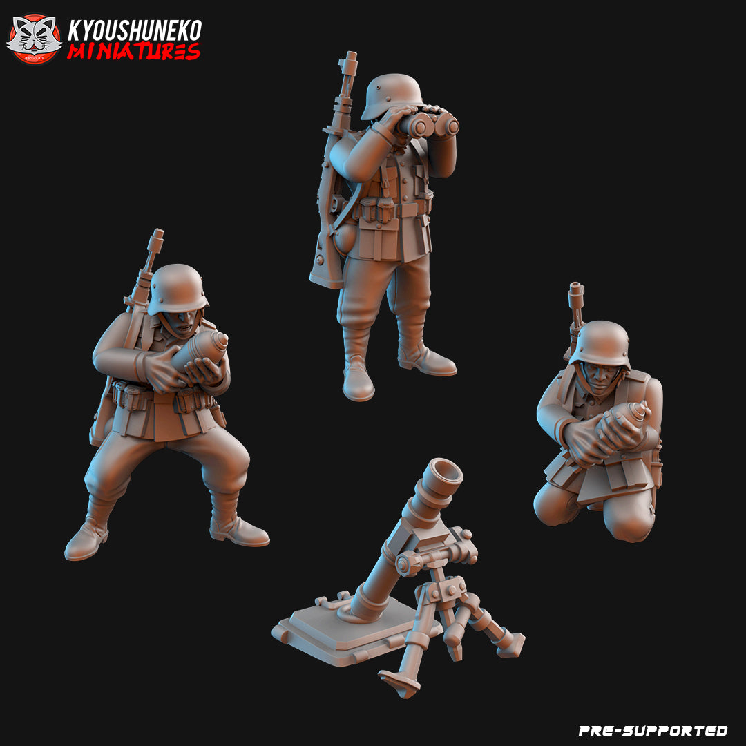 German Mortar Team ww2 - Kyoushuneko Miniatures