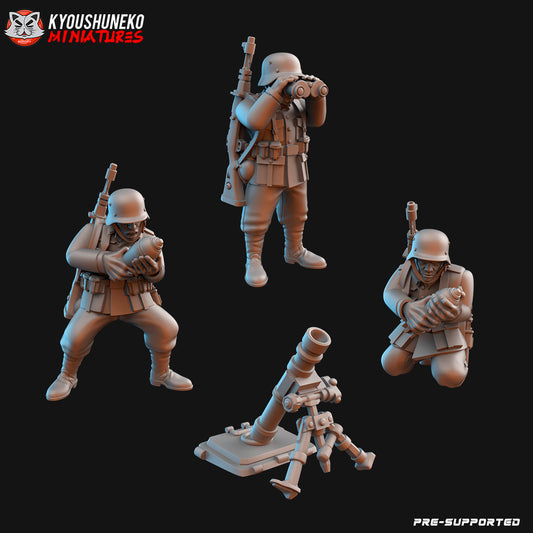 German Mortar Team ww2 - Kyoushuneko Miniatures