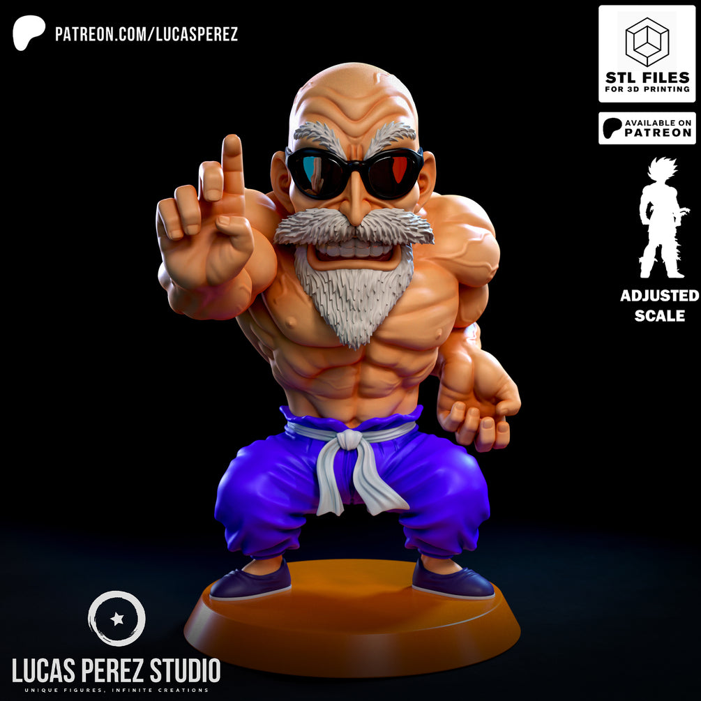 Muten Roshi Muscle Chibi - Lucas Perez Studio – CreativityCavePrint