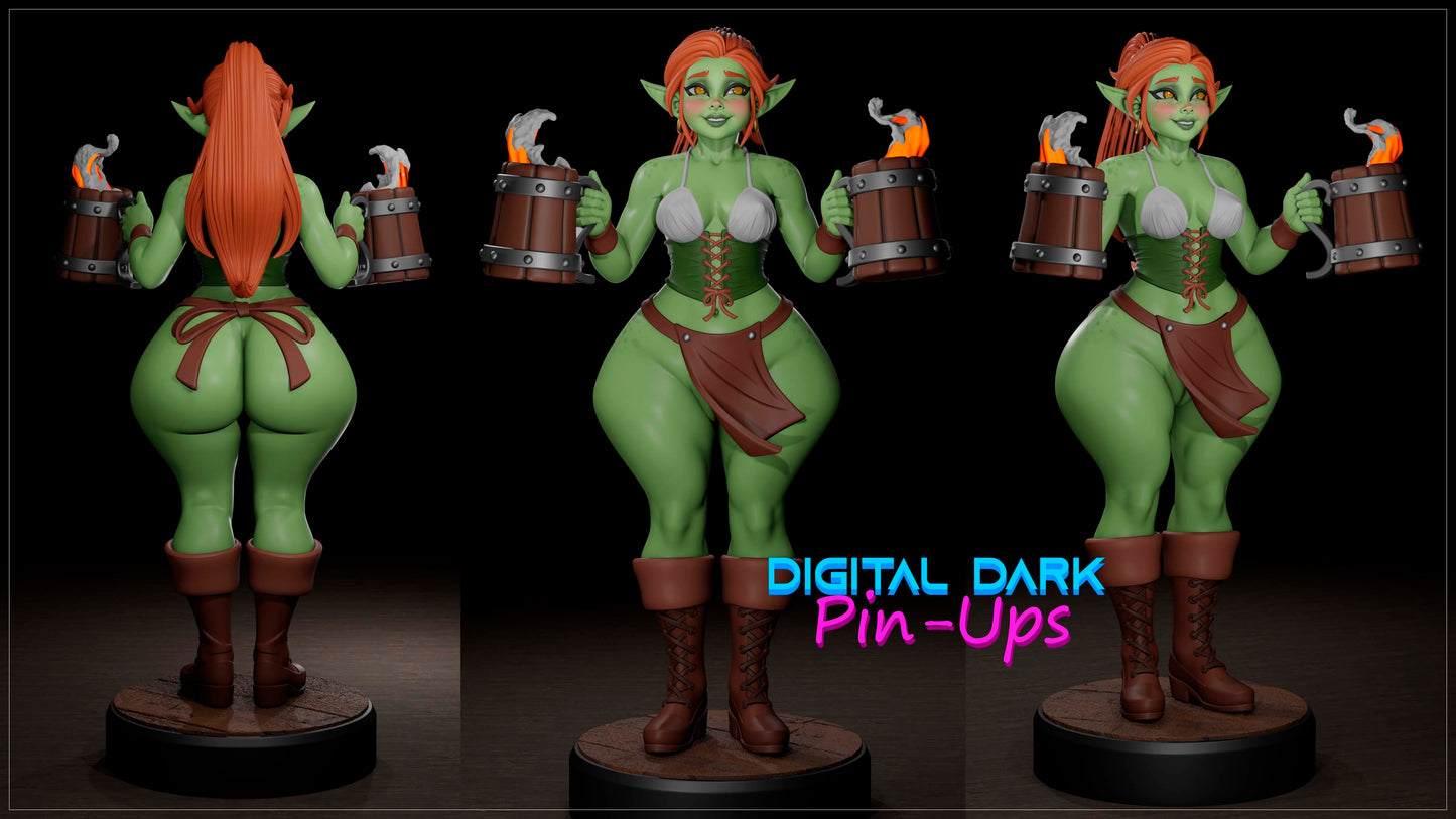 Goblin Girl Barmaid - Digital Dark Pin-ups