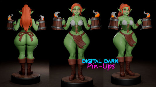 Goblin Girl Barmaid - Digital Dark Pin-ups