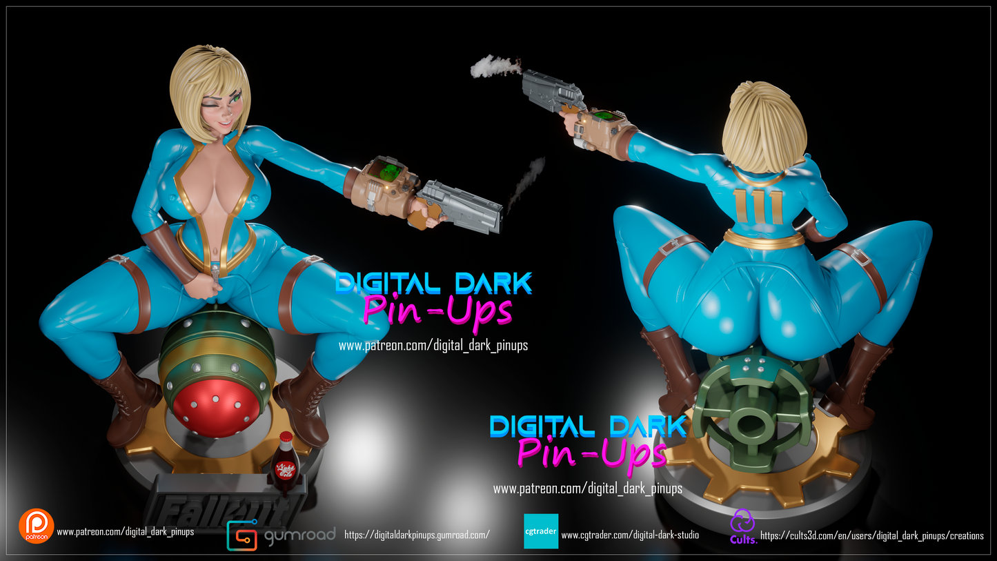 Vault Girl - Digital Dark Pin-ups