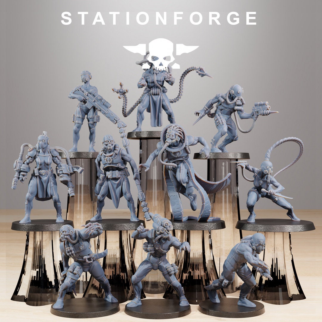 GrimCorp Bounty Hunters - StationForge - 28mm