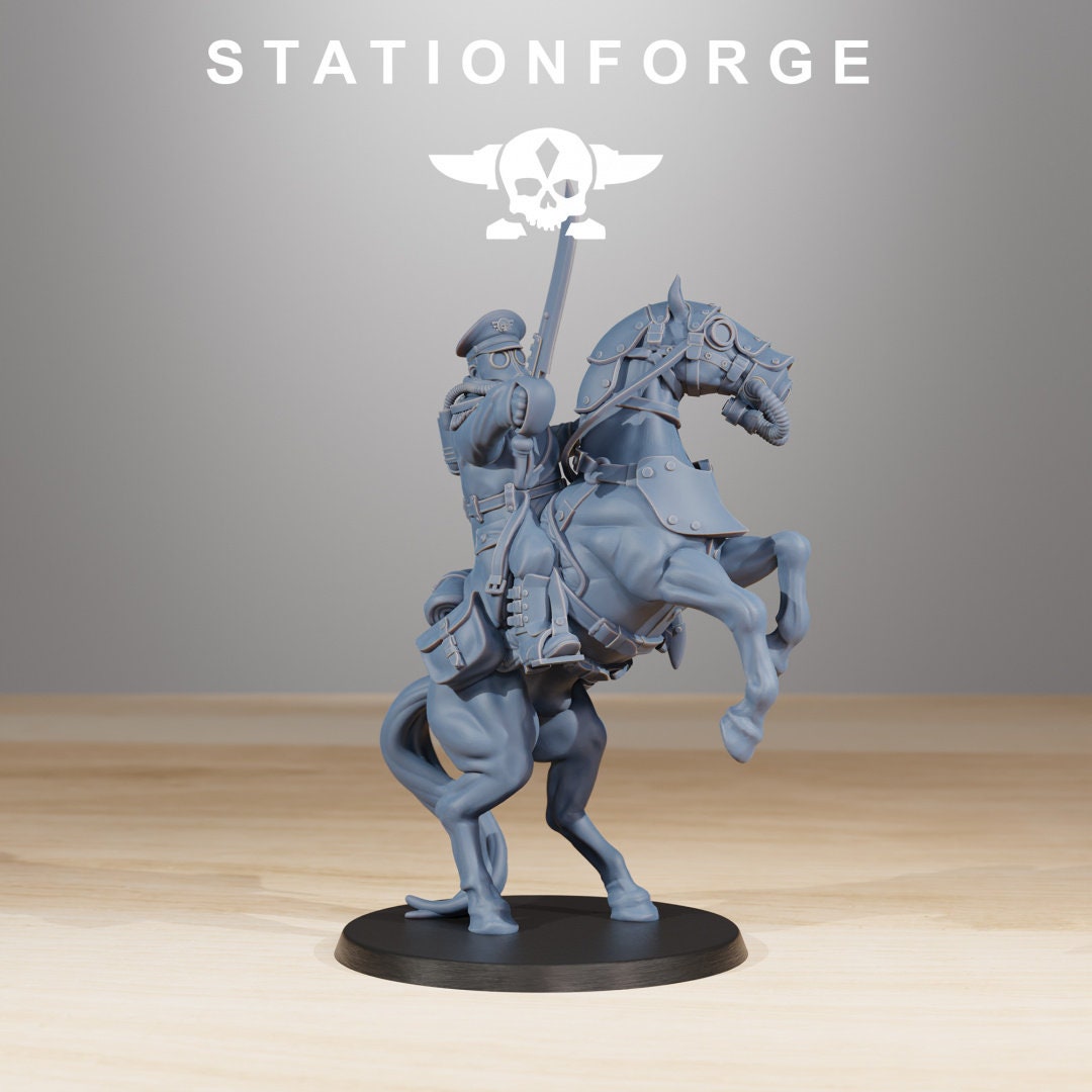 GrimGuard Cavalry Captain - StationForge - 28mm