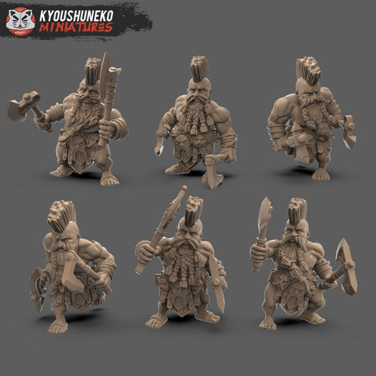 Dwarf Slayer Double Ax Unit - Kyoushuneko miniatures