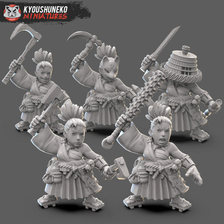 Female Dwarf Samurai Arquebus - Kyoushuneko miniatures