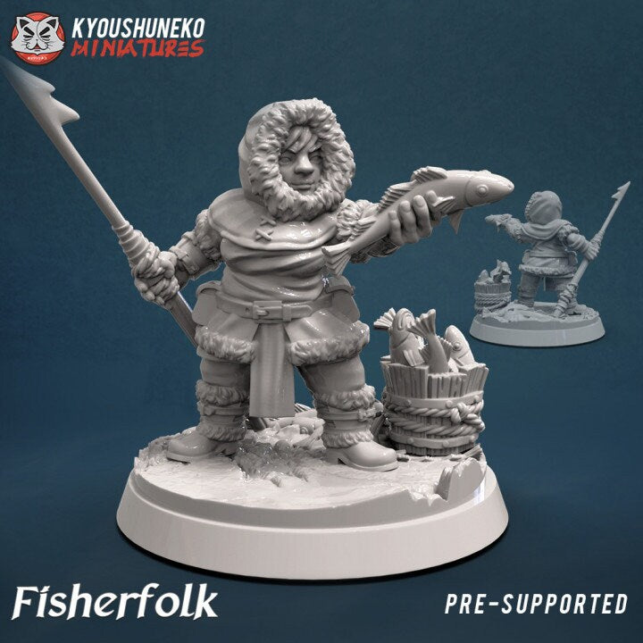 Dwarf Fisherfolk 3 - Kyoushuneko miniatures