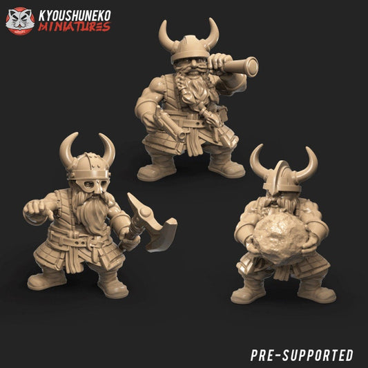 Dwarf Catapult Artillery Crew - Kyoushuneko miniatures