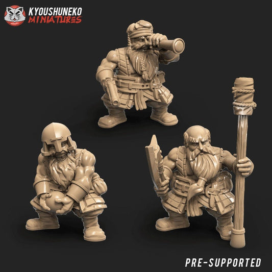 Dwarf Organ Cannon Artillery Crew - Kyoushuneko miniatures