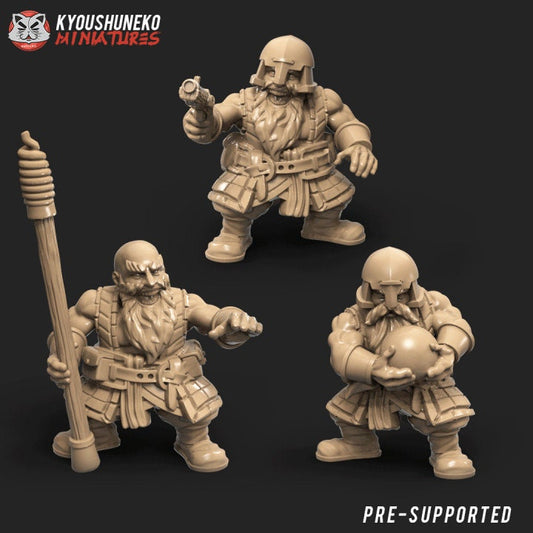 Dwarf Bombard Cannon Artillery Crew - Kyoushuneko miniatures