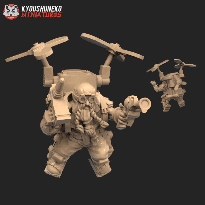 Flying Sky Dwarf Unit 1 - Kyoushuneko miniatures