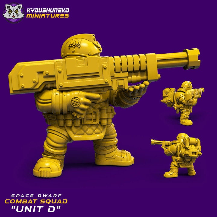 Space Dwarf Combat Squad Unit D - Kyoushuneko miniatures