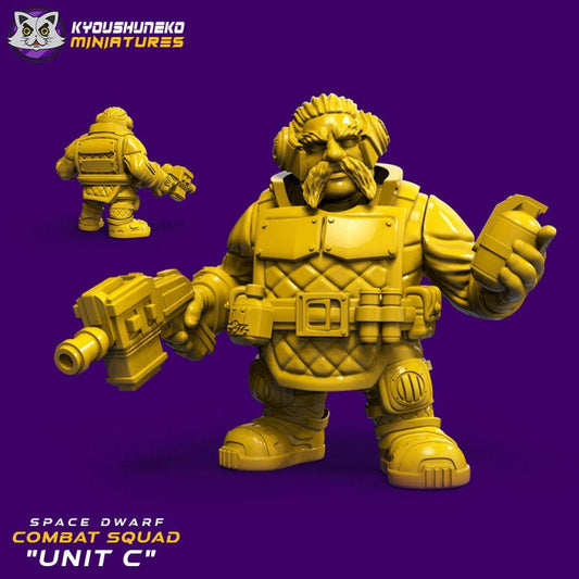 Space Dwarf Combat Squad Unit C - Kyoushuneko miniatures