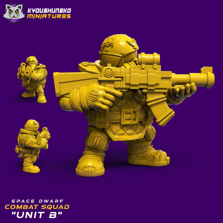 Space Dwarf Combat Squad Unit B - Kyoushuneko miniatures