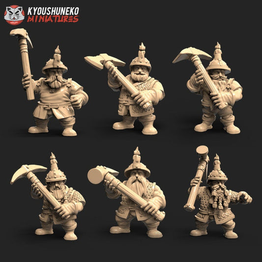 Dwarf Miner Units - Kyoushuneko miniatures