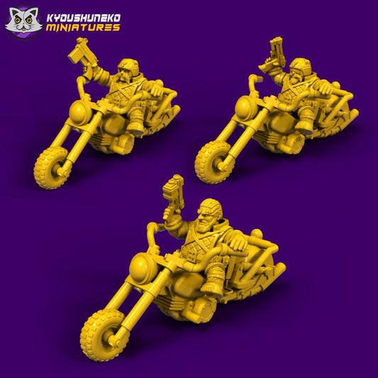 Space Dwarf Bike Riders - Kyoushuneko miniatures