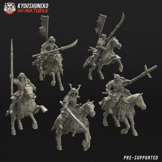 Japanese Samurai Polearm Riders - Kyoushuneko Miniatures