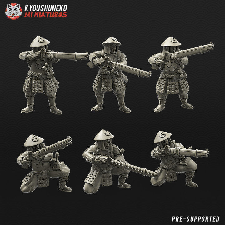 Japanese Ashigaru Musketmen - Kyoushuneko Miniatures