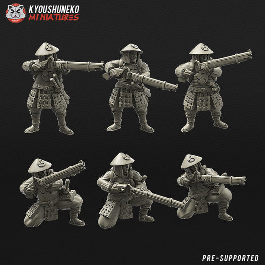 Japanese Ashigaru Musketmen - Kyoushuneko Miniatures