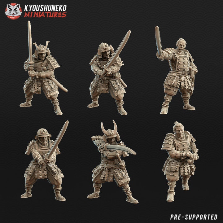 Japanese Samurai Swordsmen - Kyoushuneko Miniatures