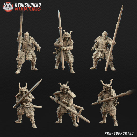 Japanese Samurai Spearmen - Kyoushuneko Miniatures