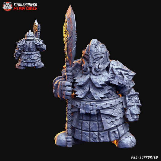 Dwarf Rune Guardian Golem A - Kyoushuneko miniatures