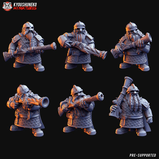 Dwarf Musketmen - Kyoushuneko miniatures