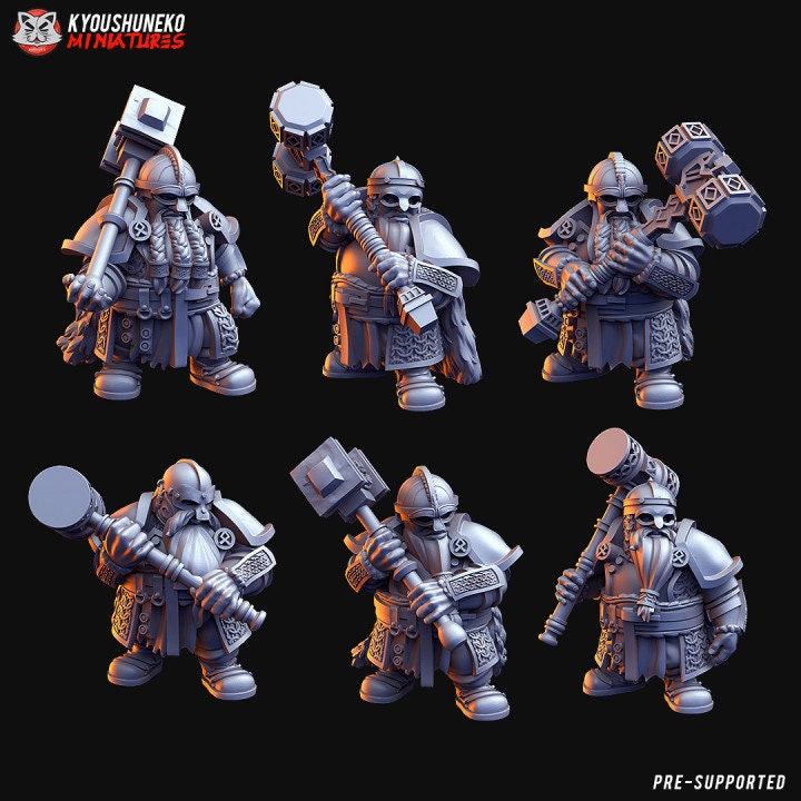 Dwarf Hammermen - Kyoushuneko miniatures