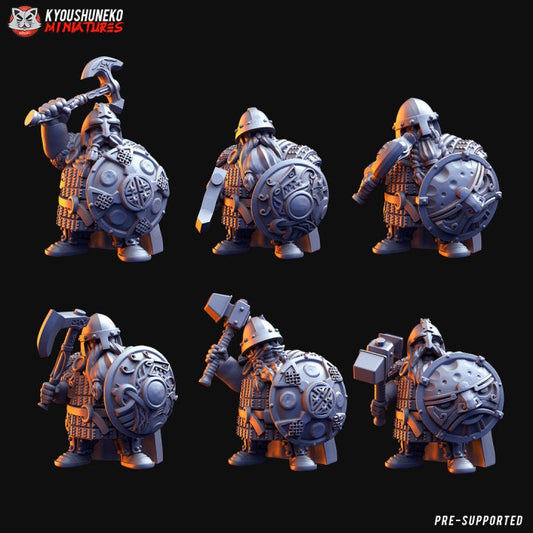 Dwarf Heavy Melee Units - Kyoushuneko miniatures