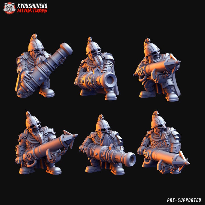 Dwarf Cannoneer Units - Kyoushuneko miniatures