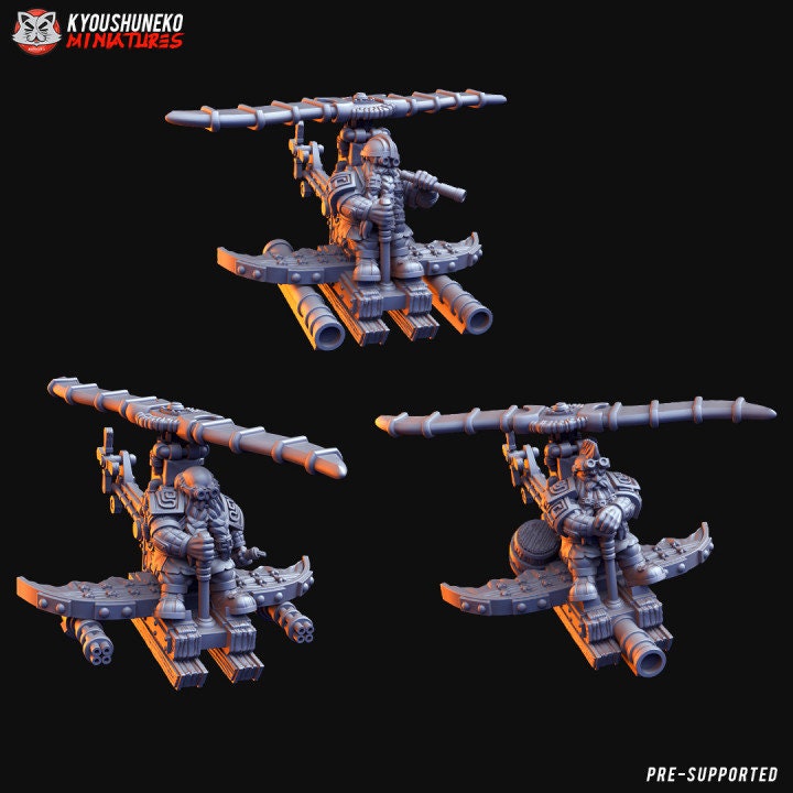 Dwarf Steam Gyrocopter - Kyoushuneko miniatures