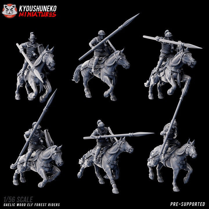 Gaelic Wood Elf Forest Riders - Kyoushuneko Miniatures