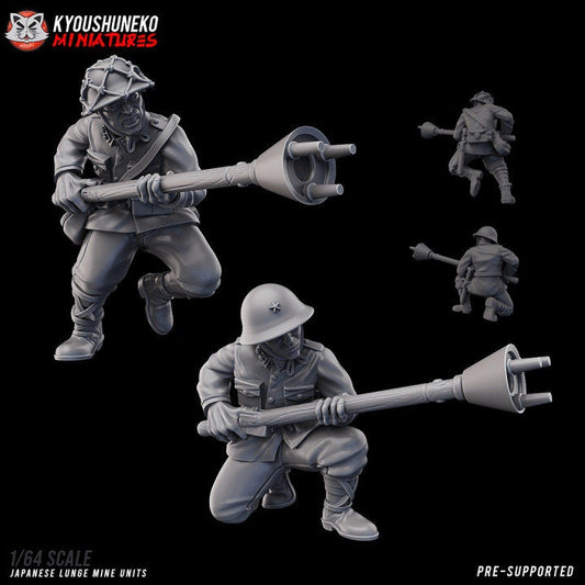 Japanese Lunge Mine Units ww2 - Kyoushuneko Miniatures