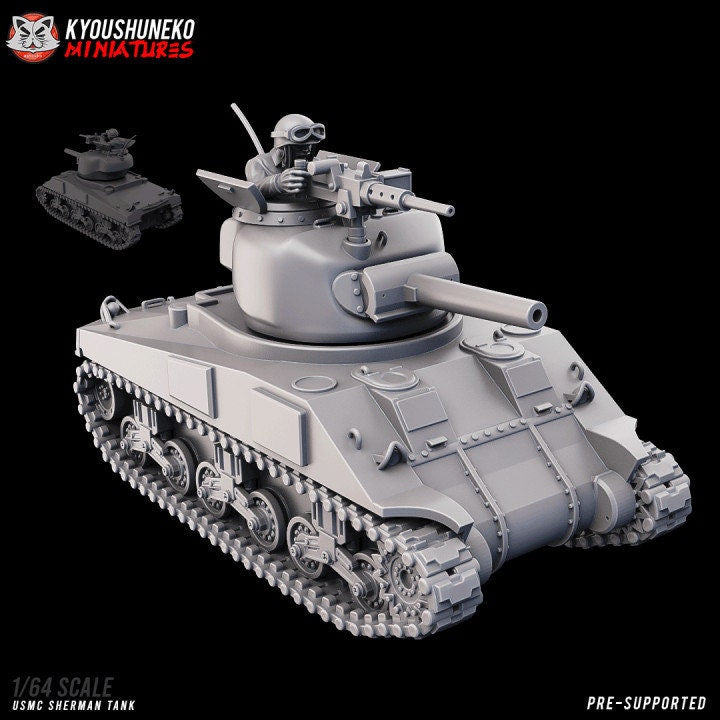 USMC Sherman Tank ww2 - Kyoushuneko Miniatures