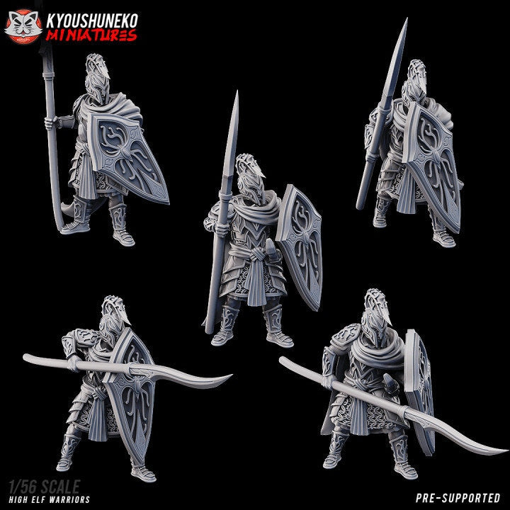 High Elf Warriors - Kyoushuneko Miniatures