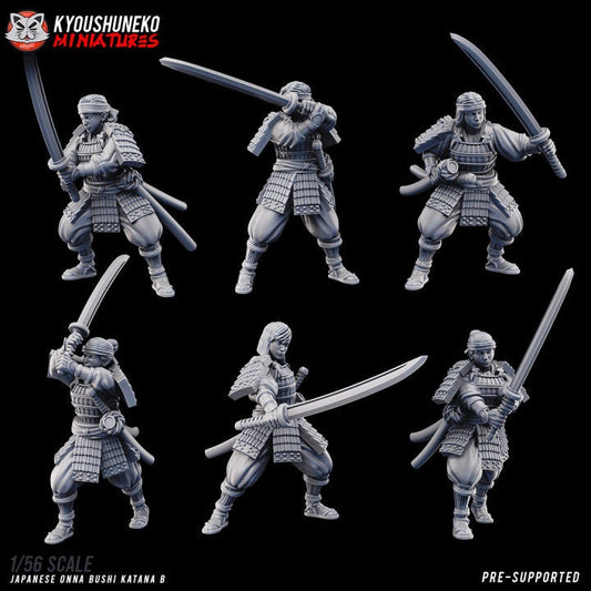 Japanese Onna Bushi Katana B - Kyoushuneko Miniatures