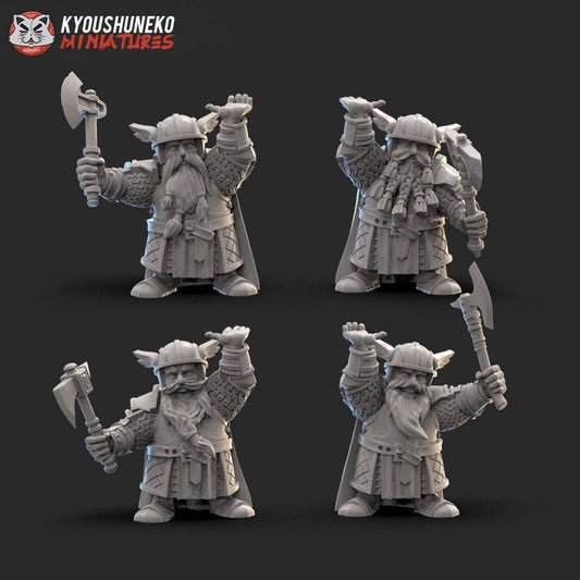 Dwarf Guard Throne Bearers - Kyoushuneko miniatures