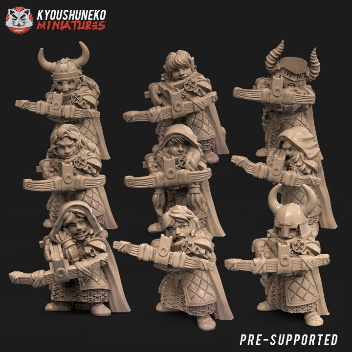 Dwarf Female Crossbow Rangers - Kyoushuneko miniatures