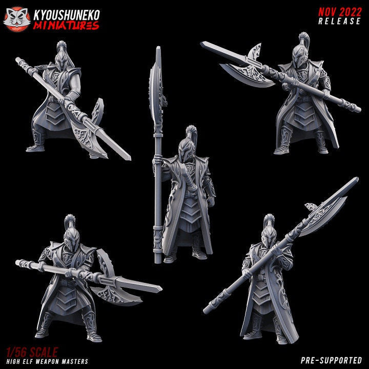 High Elf Weapon Masters - Kyoushuneko Miniatures