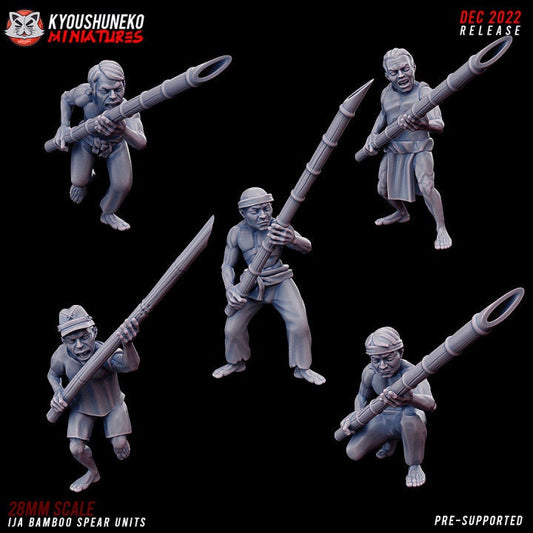 Japanese Bamboo Spear Units - Kyoushuneko Miniatures