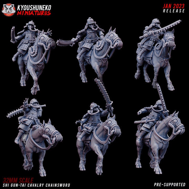 Shi Gun-Tai Cavalry Pistols - Kyoushuneko Miniatures