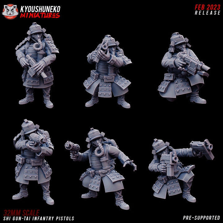 Shi Gun-Tai Infantry Pistols - Kyoushuneko Miniatures