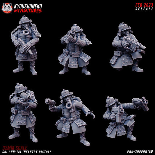 Shi Gun-Tai Infantry Pistols - Kyoushuneko Miniatures