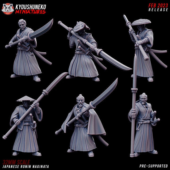 Japanese Ronin Naginata - Kyoushuneko Miniatures