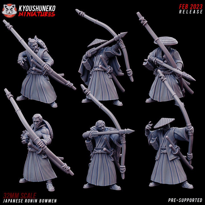 Japanese Ronin Bowmen - Kyoushuneko Miniatures