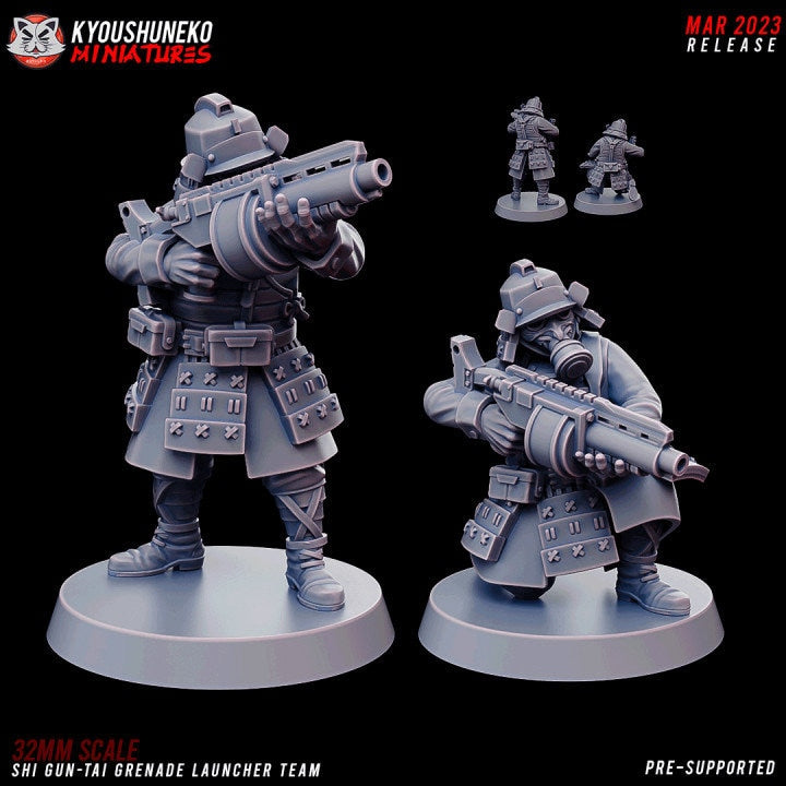 Shi Gun-Tai Grenade Launcher - Kyoushuneko Miniatures