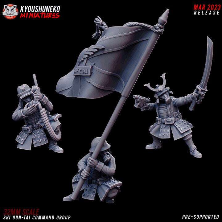 Shi Gun-Tai Command Group - Kyoushuneko Miniatures