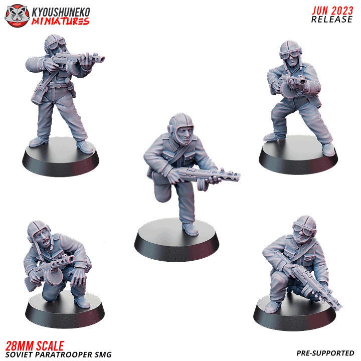 SMG Soviet Paratrooper ww2 - Kyoushuneko Miniatures